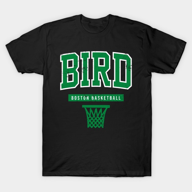 Vintage Bird Basketball Boston Warmup T-Shirt by funandgames